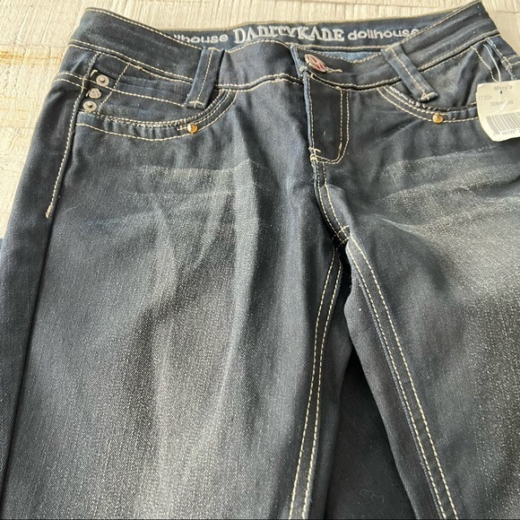 Dollhouse x Danity Kane low rise skinny jeans size 3 dark wash faux leather‎ - Picture 11 of 14